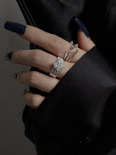 Arzonai Korean version of ins personality exaggerated fashion niche design high-end zircon pink diamond cold wind index finger ring female